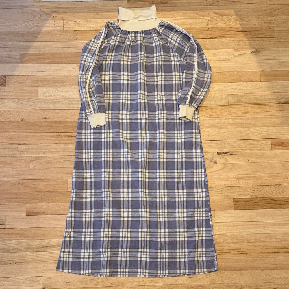 Vintage Clovis Ruffin Flannel Dress